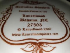 2007 Laurelwood Australian Shepherd Collector Plate