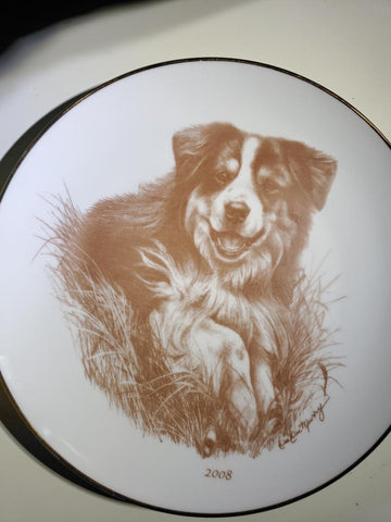 2008 Laurelwood Australian Shepherd Collector Plate