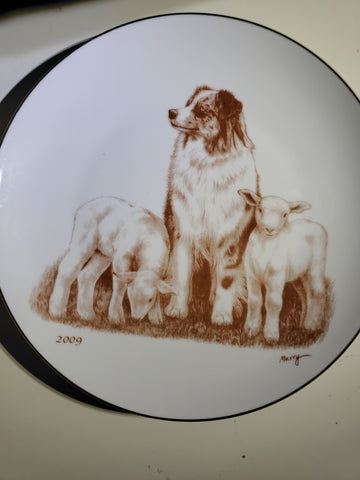 2009 Laurelwood Australian Shepherd Collector Plate