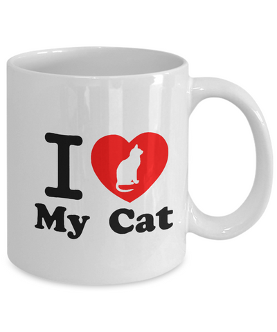 I Love My Cat Ceramic Mug