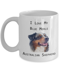 I love my blue merle Aussie mug