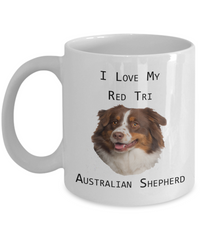 I Love My Red Tri Aussie mug