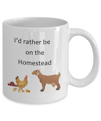 I'd Rather be on the Homestead Ceramic Mug