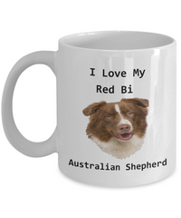 I Love My Red Bi Aussie mug