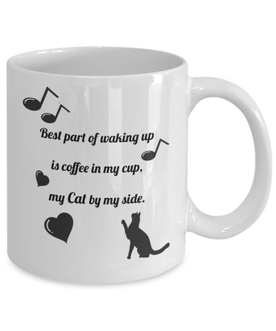 Best Part of Waking Up ...Cat Ceramic Mug