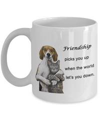 Friendship Picks You Up Ceramic Mug