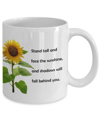 Stand Tall Like the Sunflower Ceramic Mug